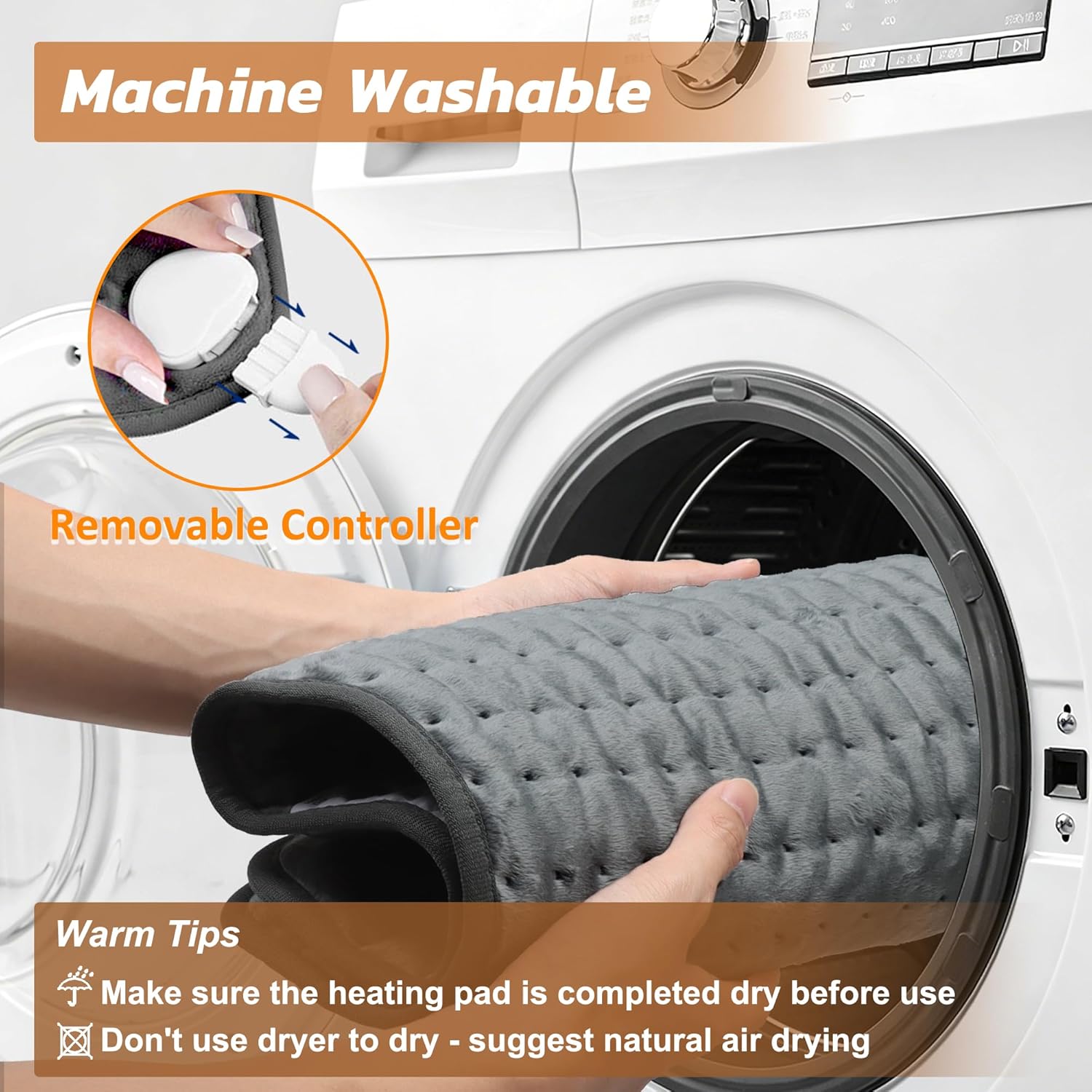 Thumbnail 5 de Electric Heating Pad (Back, Neck, Shoulder, Knee & More) with 6 Heat Settings and Auto Shut Off