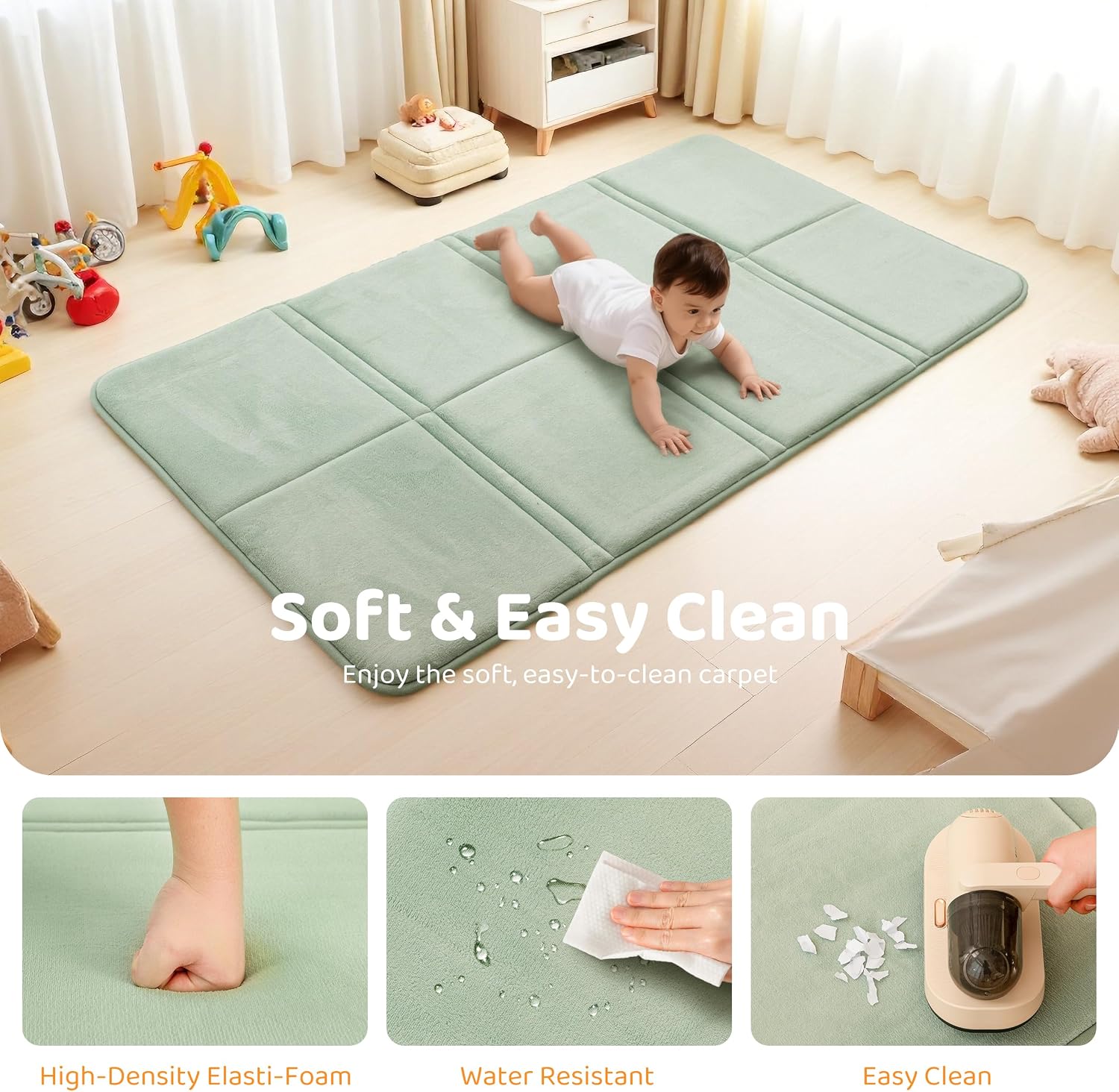 Detalle 2 de BYBYME 3cm Baby Play Mat 80×150 cm for Toddlers