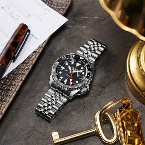 Detalle de Seiko 5 Estilo Deportivo UVA Negra 5kx (SSK001K1) – reinterpretación SKX