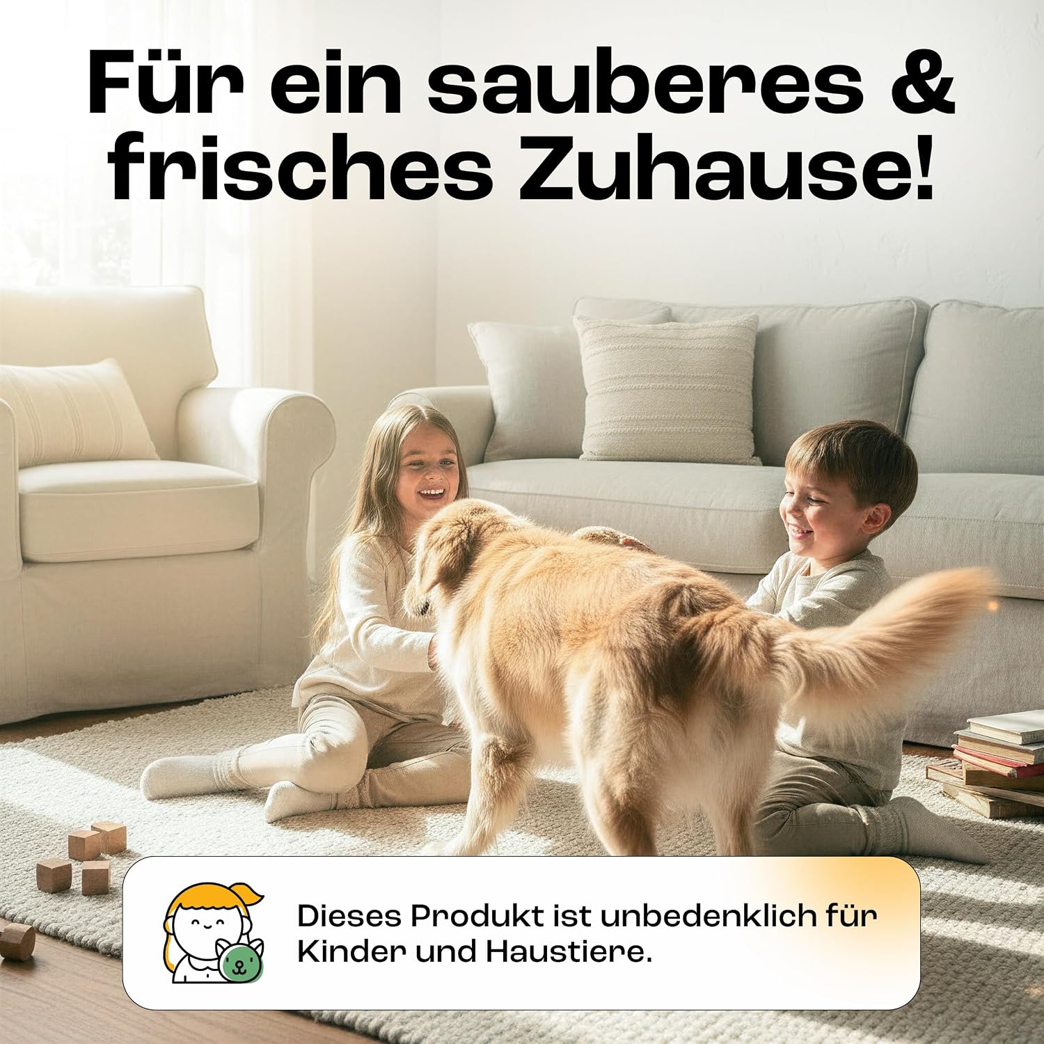Detalle de Treufix Geruchsentferner Konzentrat 1 L inkl. 500 ml Mischflasche – Enzymreiniger gegen Urin, Schweiß & Alltagsgerüche