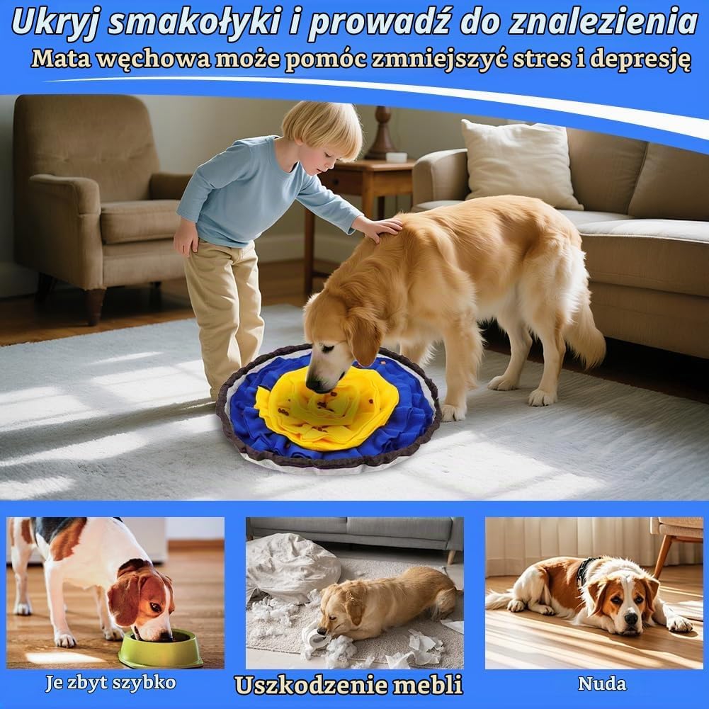 Detalle de AYESY mata węchowa dla psa 48 cm, antypoślizgowa, ze sznurkiem