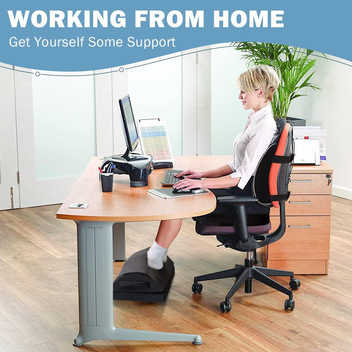 Thumbnail 6 de Adjustable Ergonomic Foot Rest for Under Desk