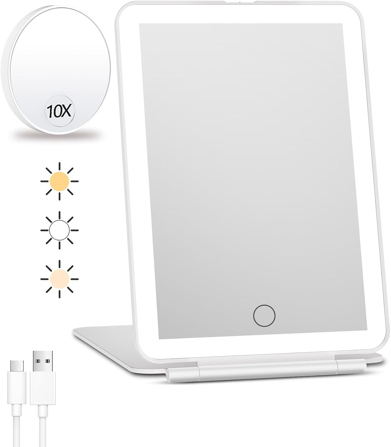 Detalle de FUNTOUCH Rechargeable Travel Makeup Mirror 2000mAh ๐