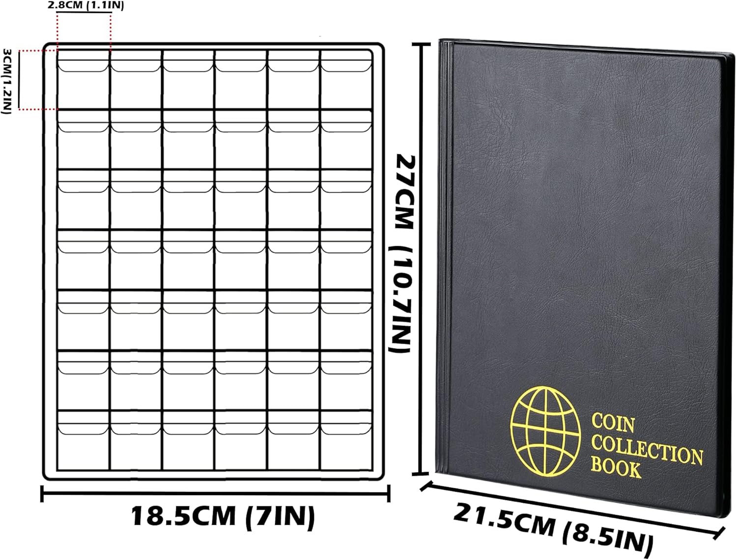 Thumbnail 1 de CS0242BK Álbum monedas 420 bolsillos negro