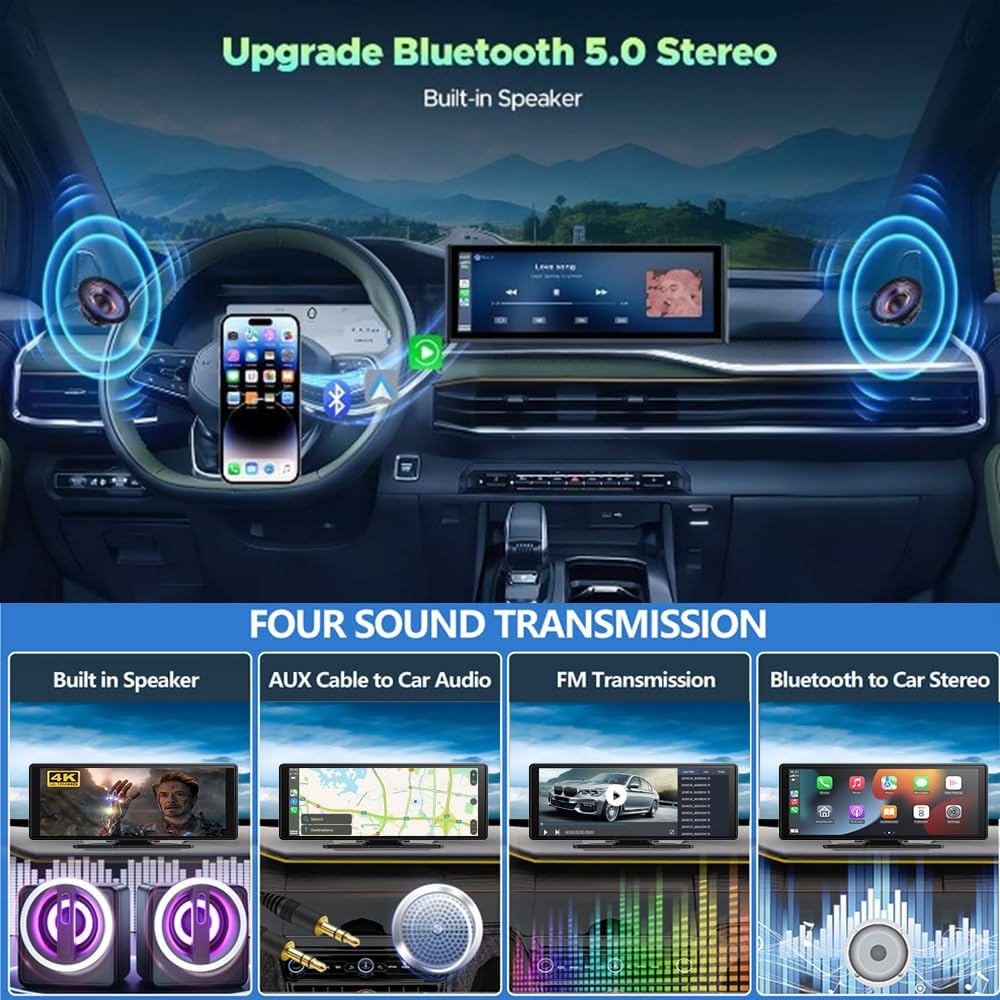 Thumbnail 6 de Pantalla CarPlay 10,26" 4K con dash cam 360°