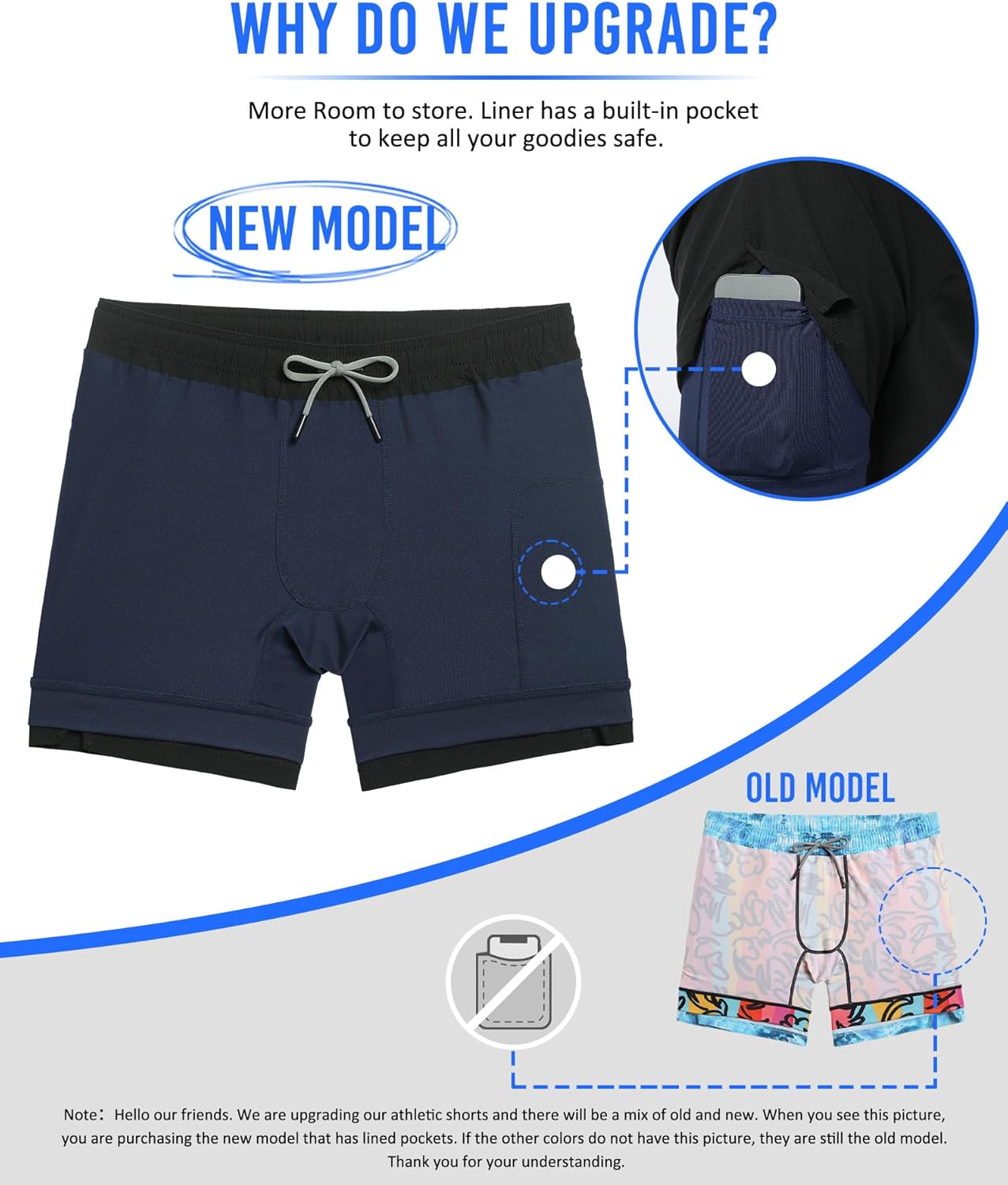 Thumbnail 2 de maamgic Mens 5" 2-in-1 Gym Running Shorts — 2-in-1 Compression Liner, Quick-Dry