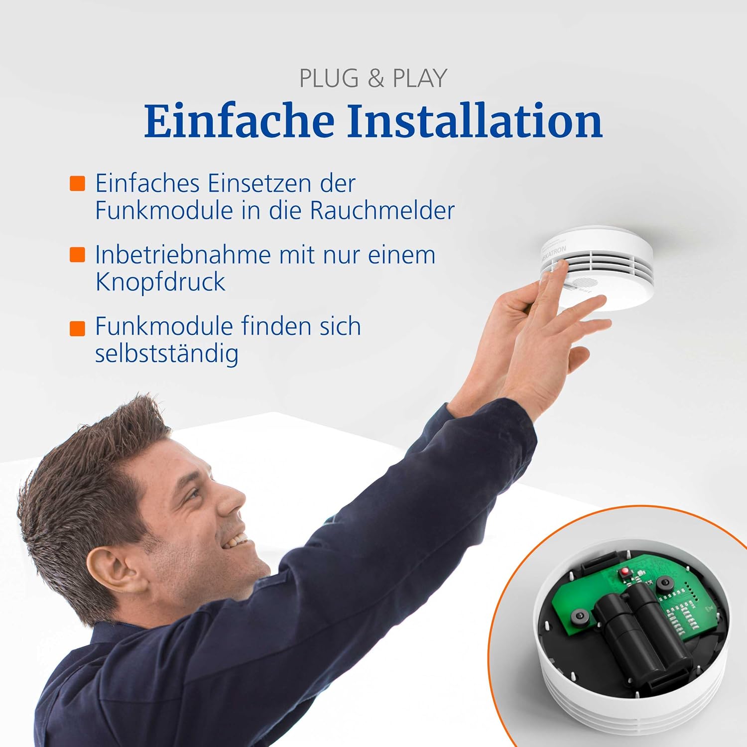 Detalle de Hekatron Funkmodul Basis X – Basislösung für Genius Plus X Rauchmelder