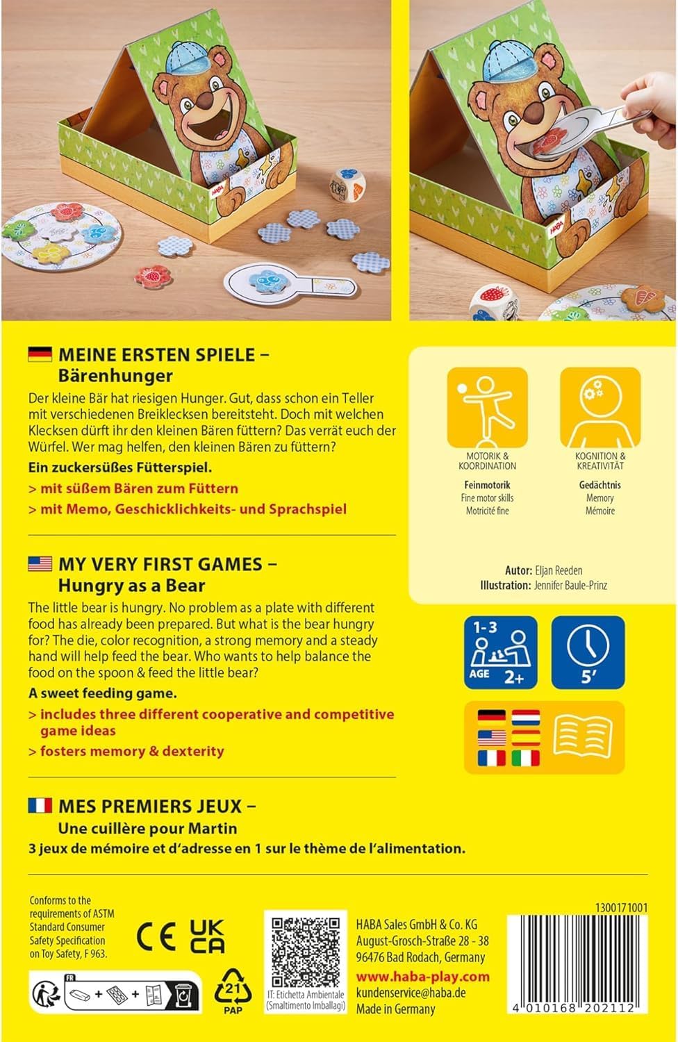 Thumbnail 6 de HABA Meine ersten Spiele: Bärenhunger – Kinderspiel für 1–3 Spieler, ab 2 Jahren