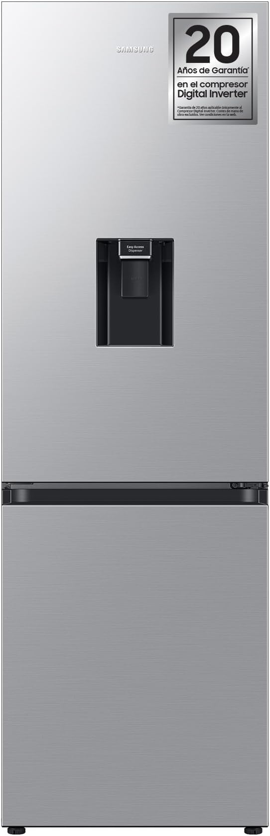 Detalle de Samsung RB34C632DSA/EF Frigorífico Combi IA 341L Plata