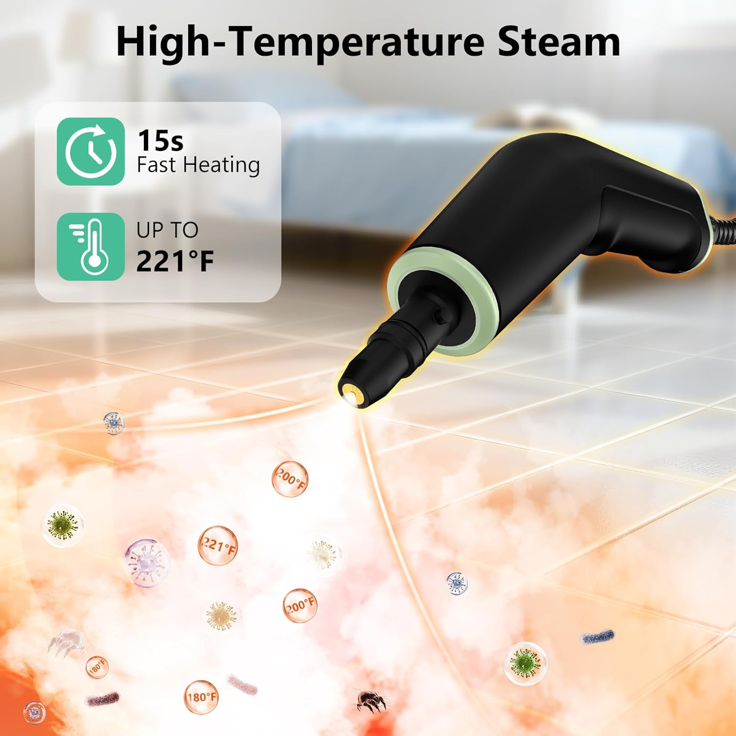 Detalle 2 de Steam Cleaner Portable 1.25L Handheld 🧹