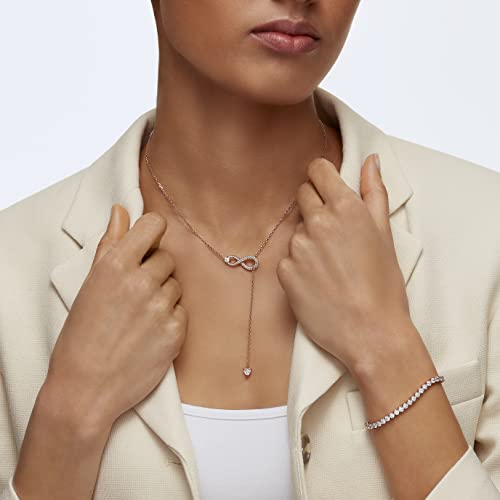 Detalle 2 de Swarovski Collier en Y Infinity Blanc – Placage or rosé, élégance au quotidien