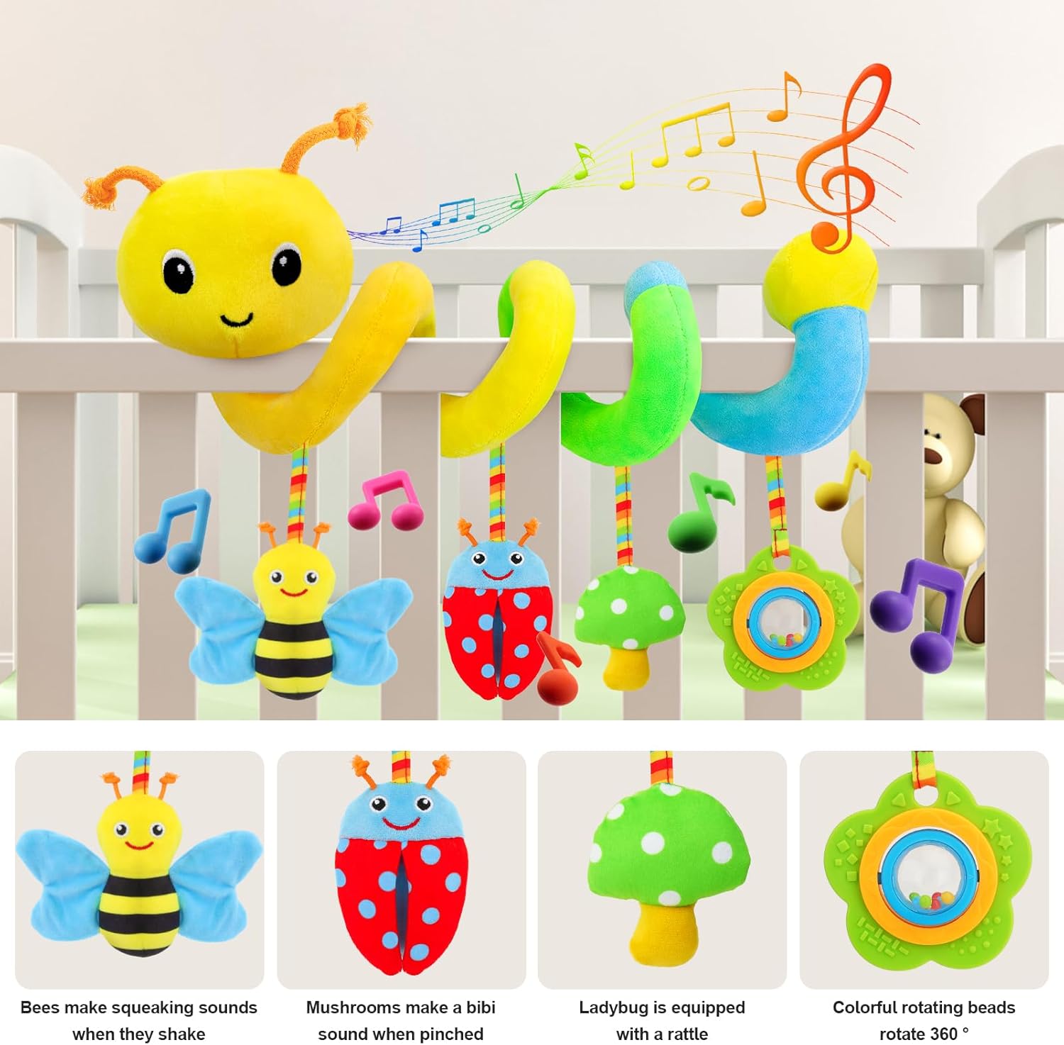 Thumbnail 2 de FPVERA Car Seat Toys 25.6 in baby play
