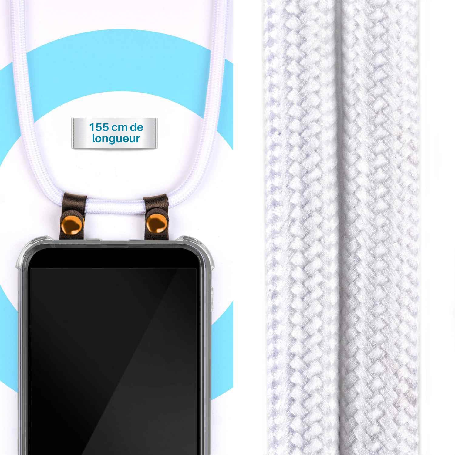 Detalle de moex Chaîne de téléphone Portable avec Sangle Réglable pour Xiaomi Mi Note 10 / Note 10 Pro – Blanc
