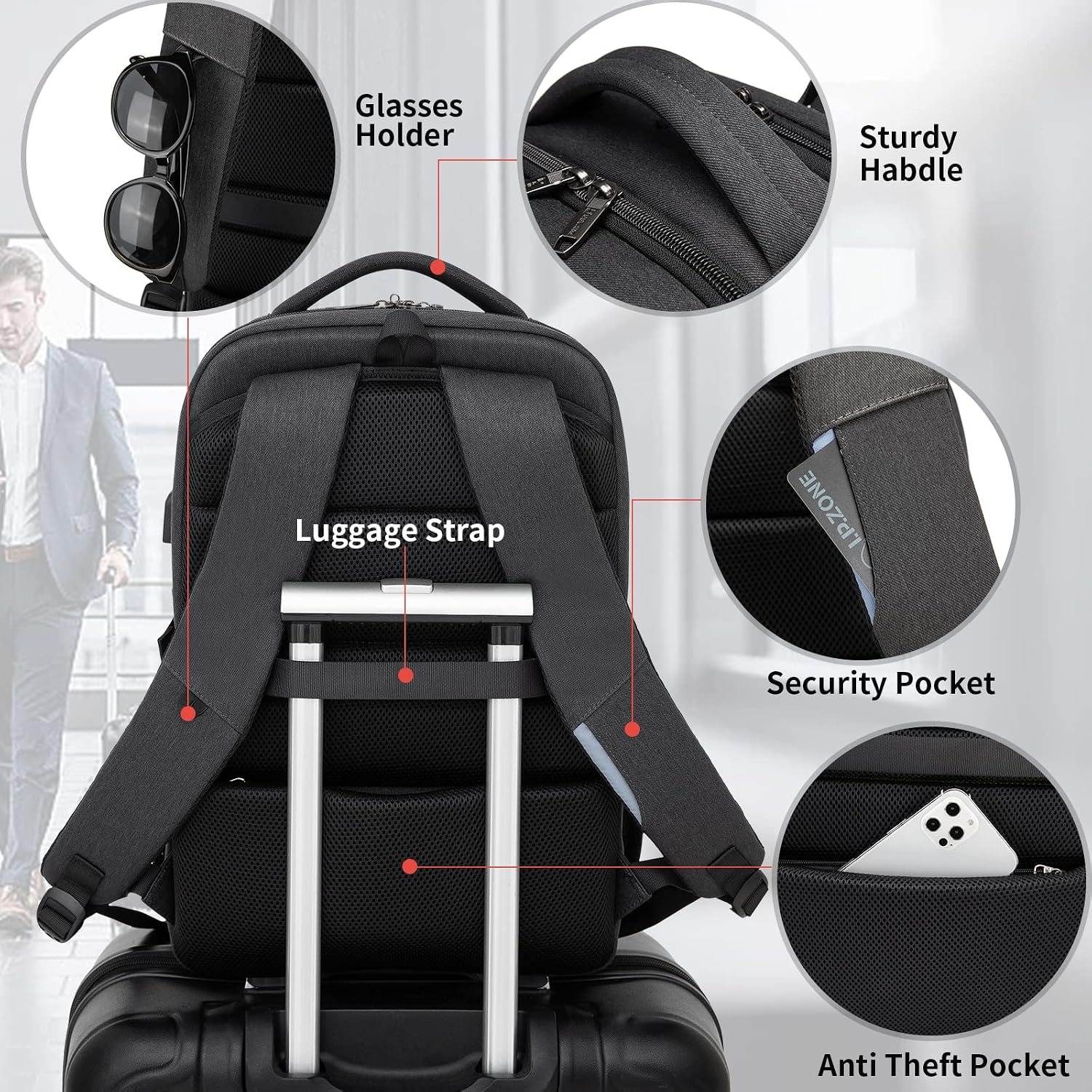 Thumbnail 6 de DUSLANG 17 Inch Laptop Backpack