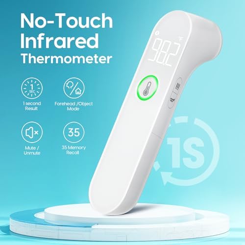 Detalle 2 de Forehead Thermometer for Adults and Kids (Non-Contact) by Viproud with Fever Alarm & Mute Mode