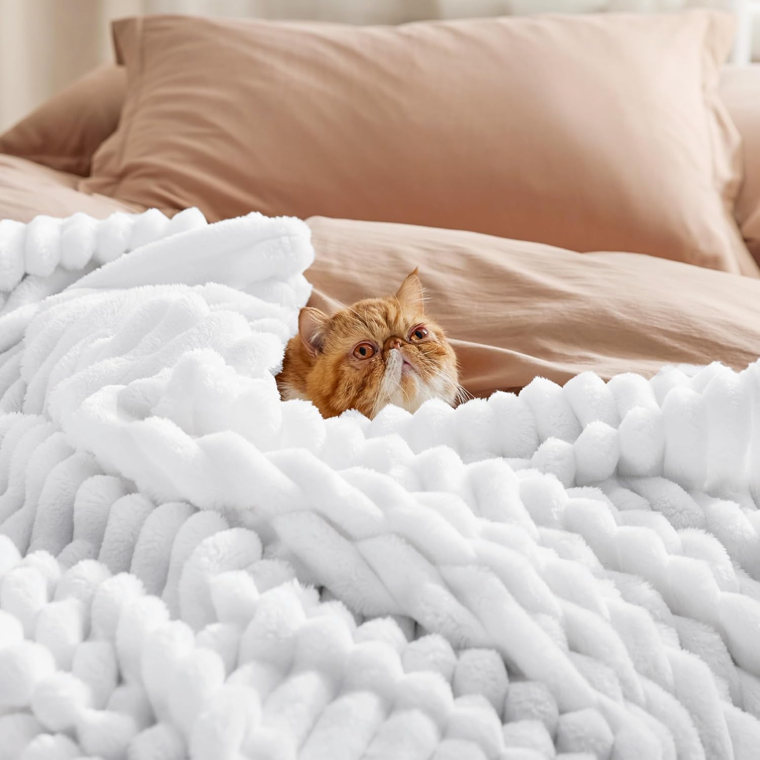 Thumbnail 4 de Bedsure Kuscheldecke 130 x 170 cm Weiß