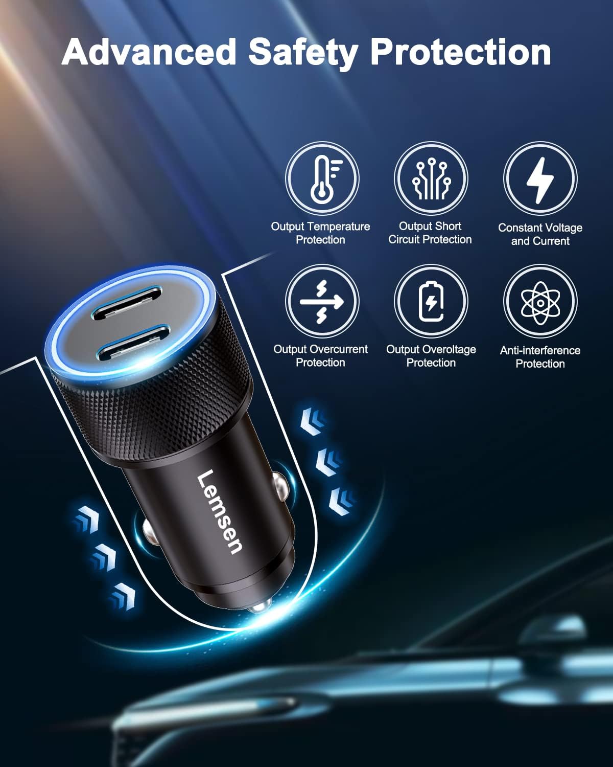 Thumbnail 5 de Caricatore Auto 60W 2 Porte USB-C