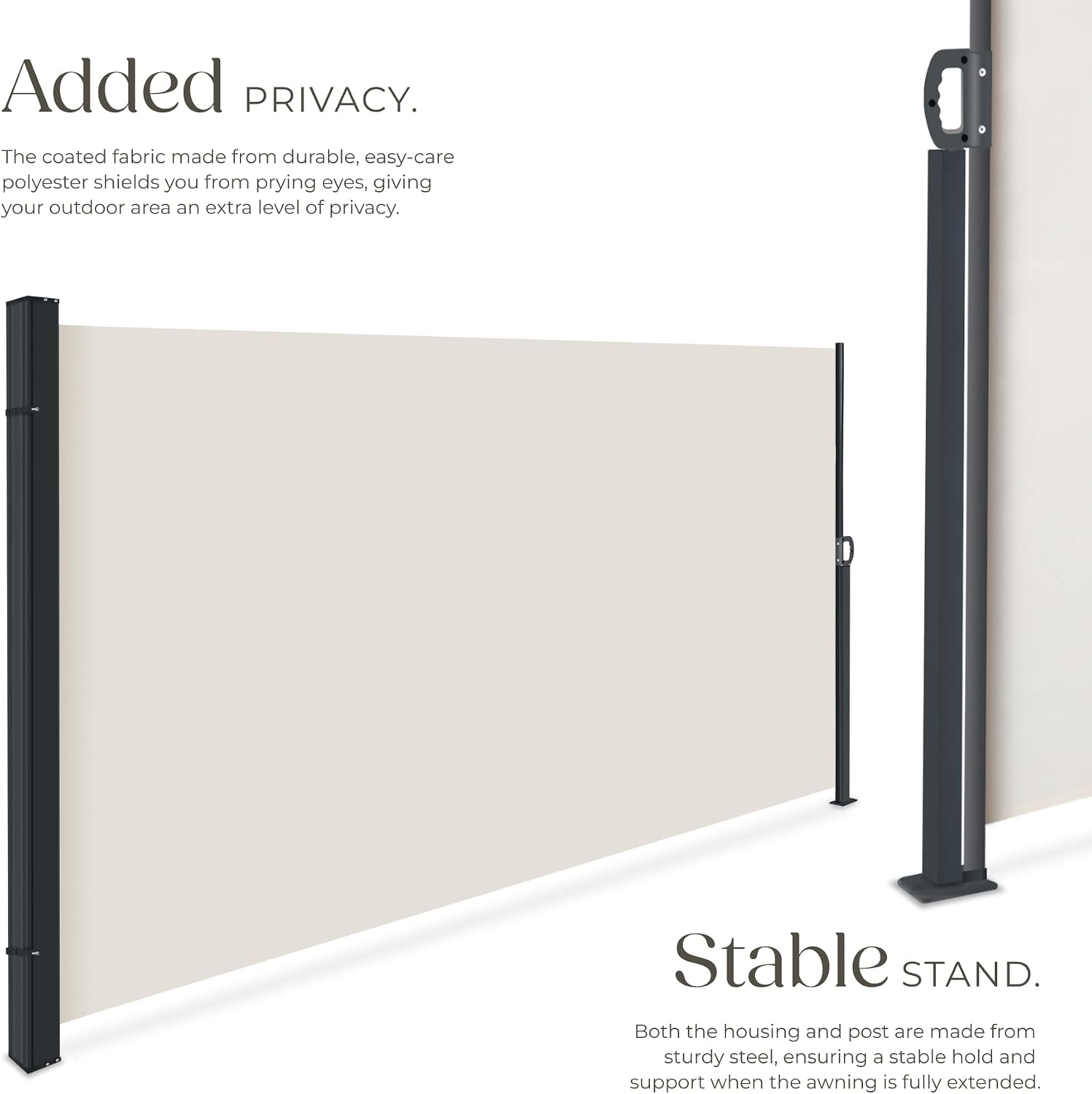 Detalle de tectake 406594 sidomarkis 300 x 160 cm med UV-skydd 50+