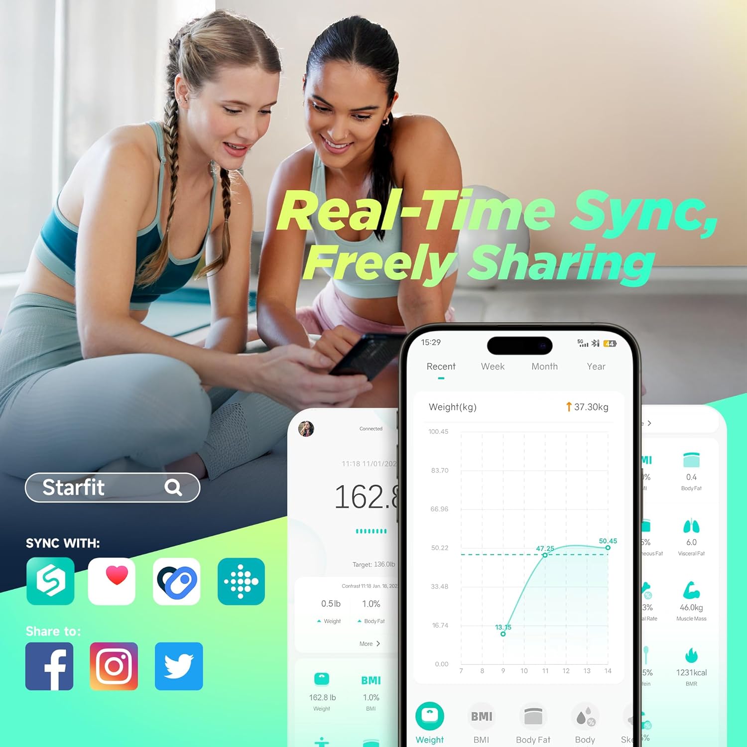 Thumbnail 5 de RunStar Smart Scale with 8-in-1 Display ⚖