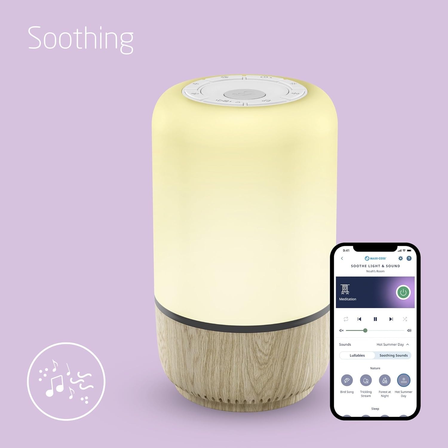 Detalle 2 de Maxi-Cosi Soothe Light & Sound: Smart Baby Night Light and White Noise Machine