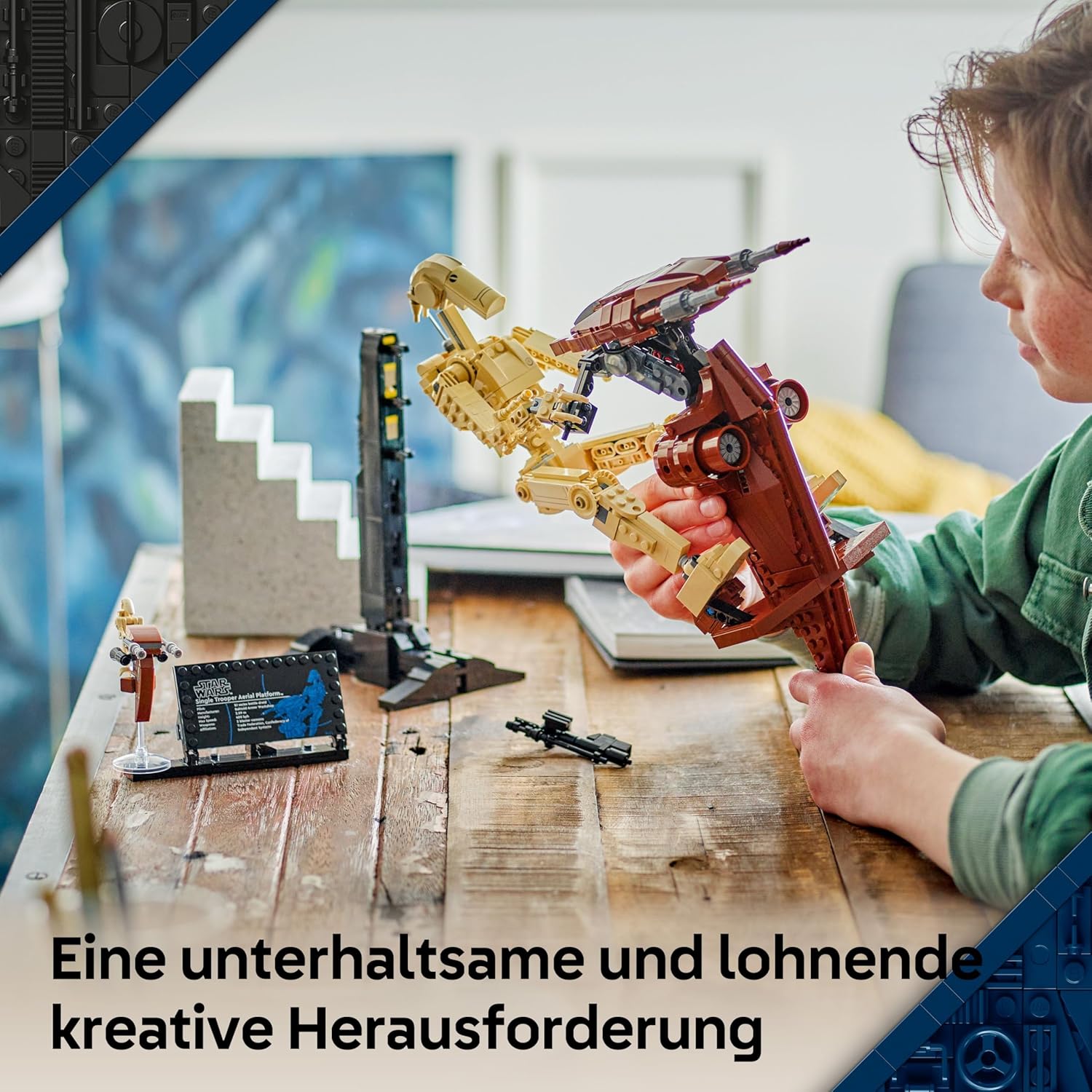 Thumbnail 5 de LEGO Star Wars 75428 Kampfdroide mit STAP – Bausteinfigur mit Display-Set und Speeder