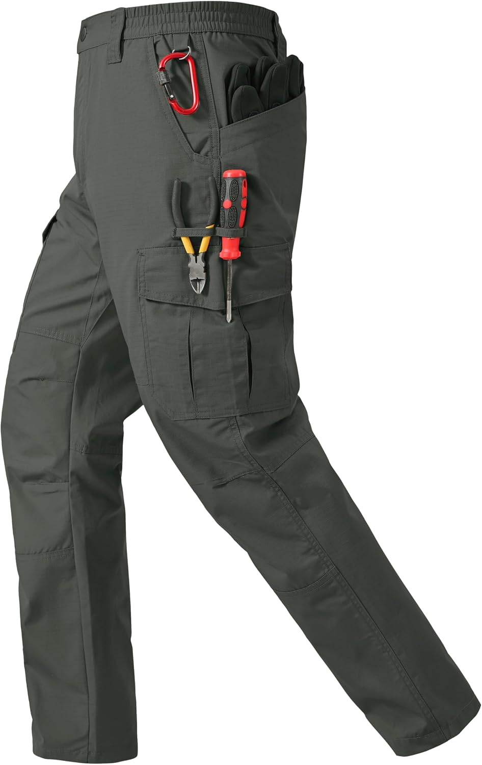 Detalle de CNBQDD Mens Work Pants: Ripstop Waterproof Cargo Pants with 7 Pockets