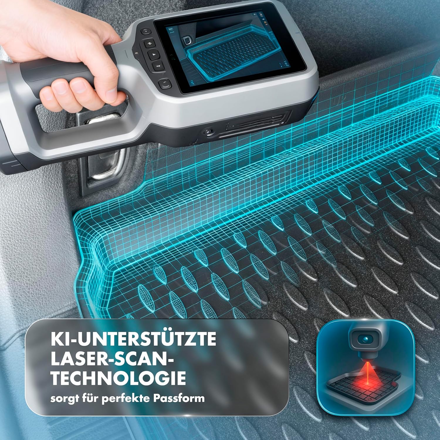 Thumbnail 3 de WALSER XTR Kofferraumwanne für Citroen C4 Cactus (09/2014–2018) – 100% passgenaue Antirutschmatte aus TPE