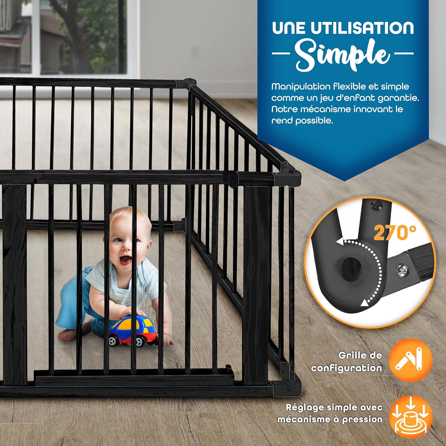 Thumbnail 3 de KIDUKU Barrière parc bébé XXL 7,2 m