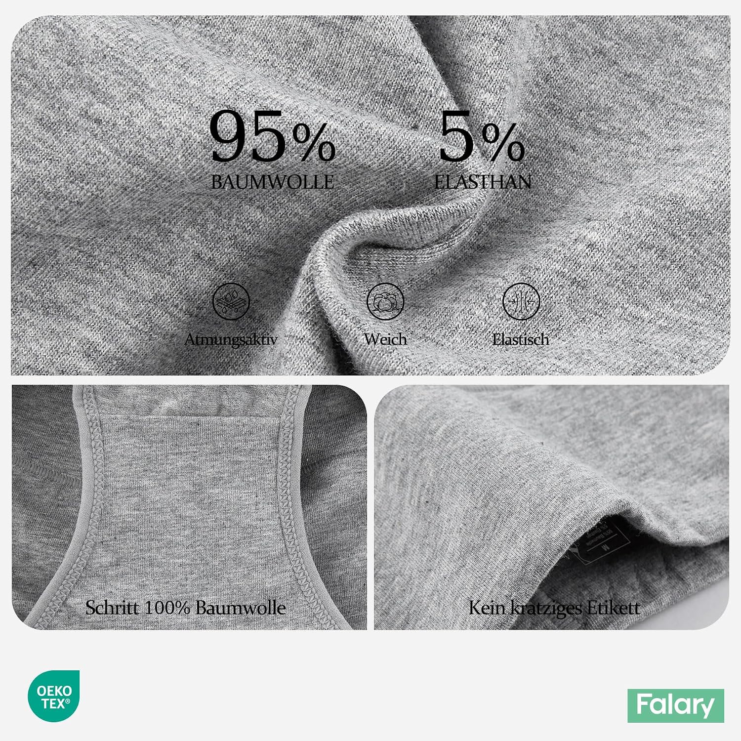 Thumbnail 2 de FALARY Culotte Taille Haute Coton 5 pièces