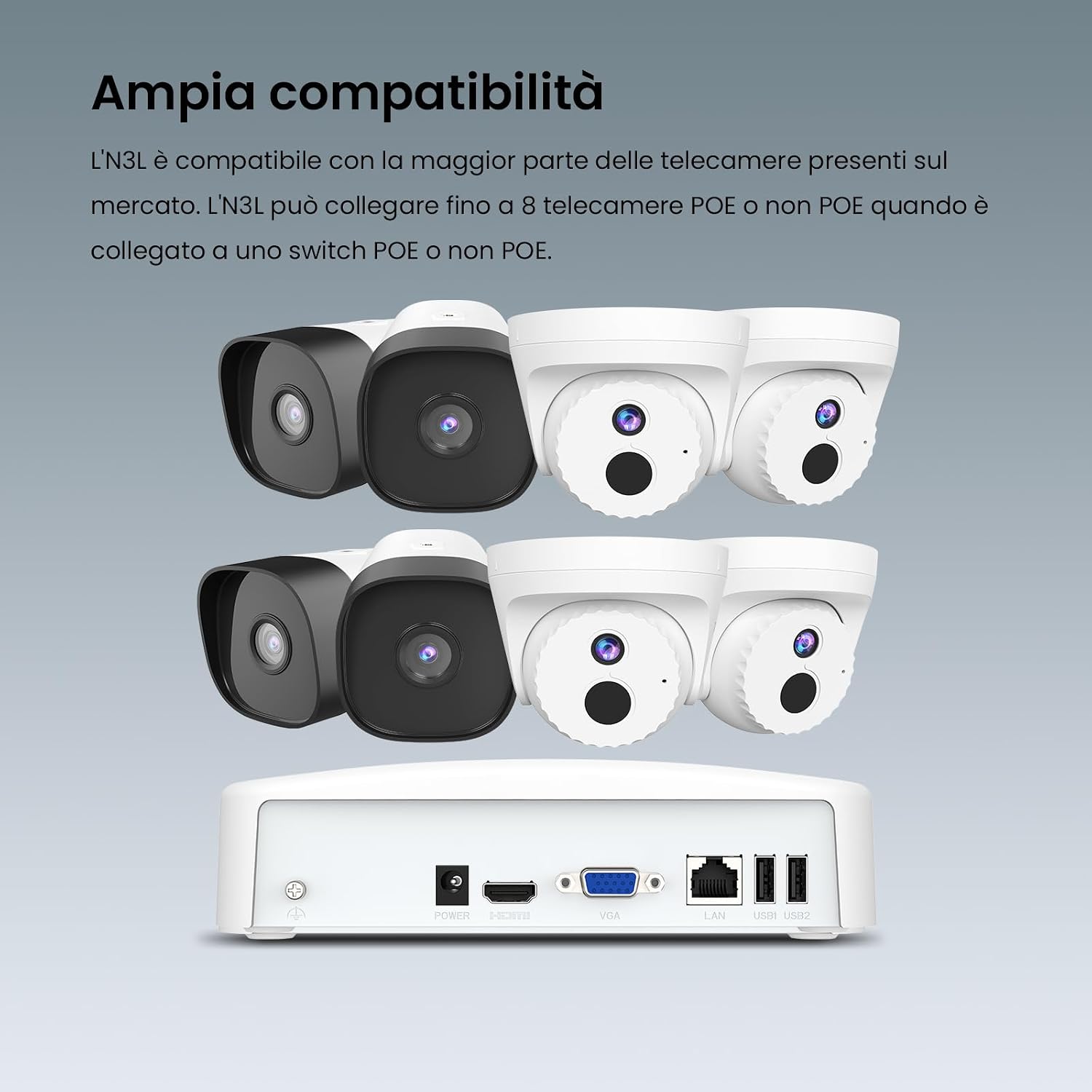 Thumbnail 4 de Tenda N3L-8H NVR 8 canali per sorveglianza