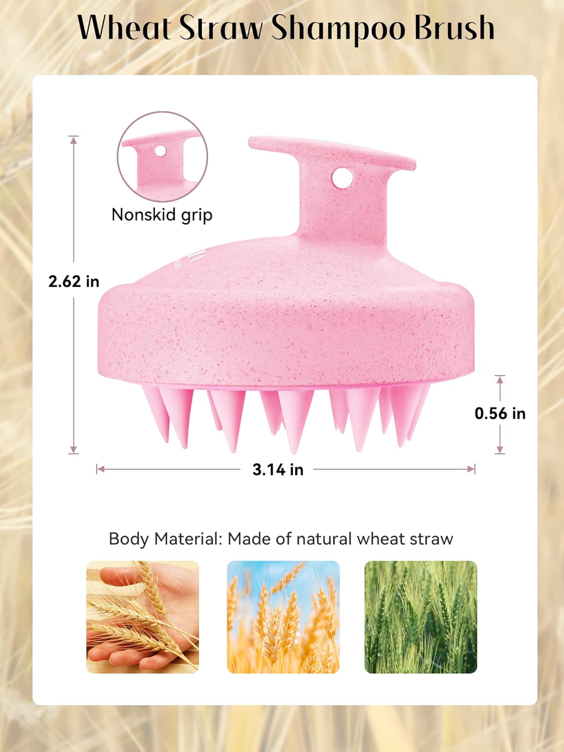 Thumbnail 4 de HEETA Brosse de Massage du Cuir Chevelu avec Poils en Silicone Doux – Rosa