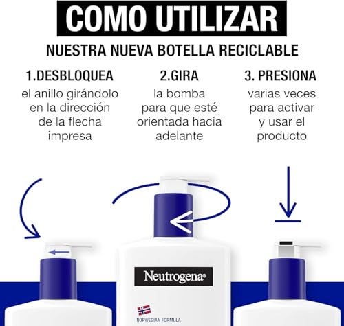 Thumbnail 6 de Neutrogena Fórmula Noruega Hidratación Profunda Loción de Absorción Inmediata (2 X 750 ml), crema hidratante corporal con Pro-Ceramida y Glicerina, para piel seca