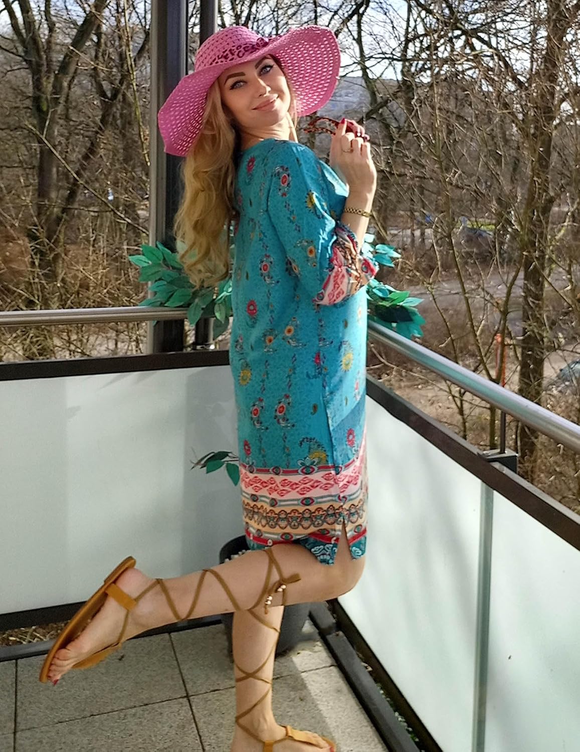 Detalle 2 de Zeagoo Sommerkleider Damen Boho Kleid
