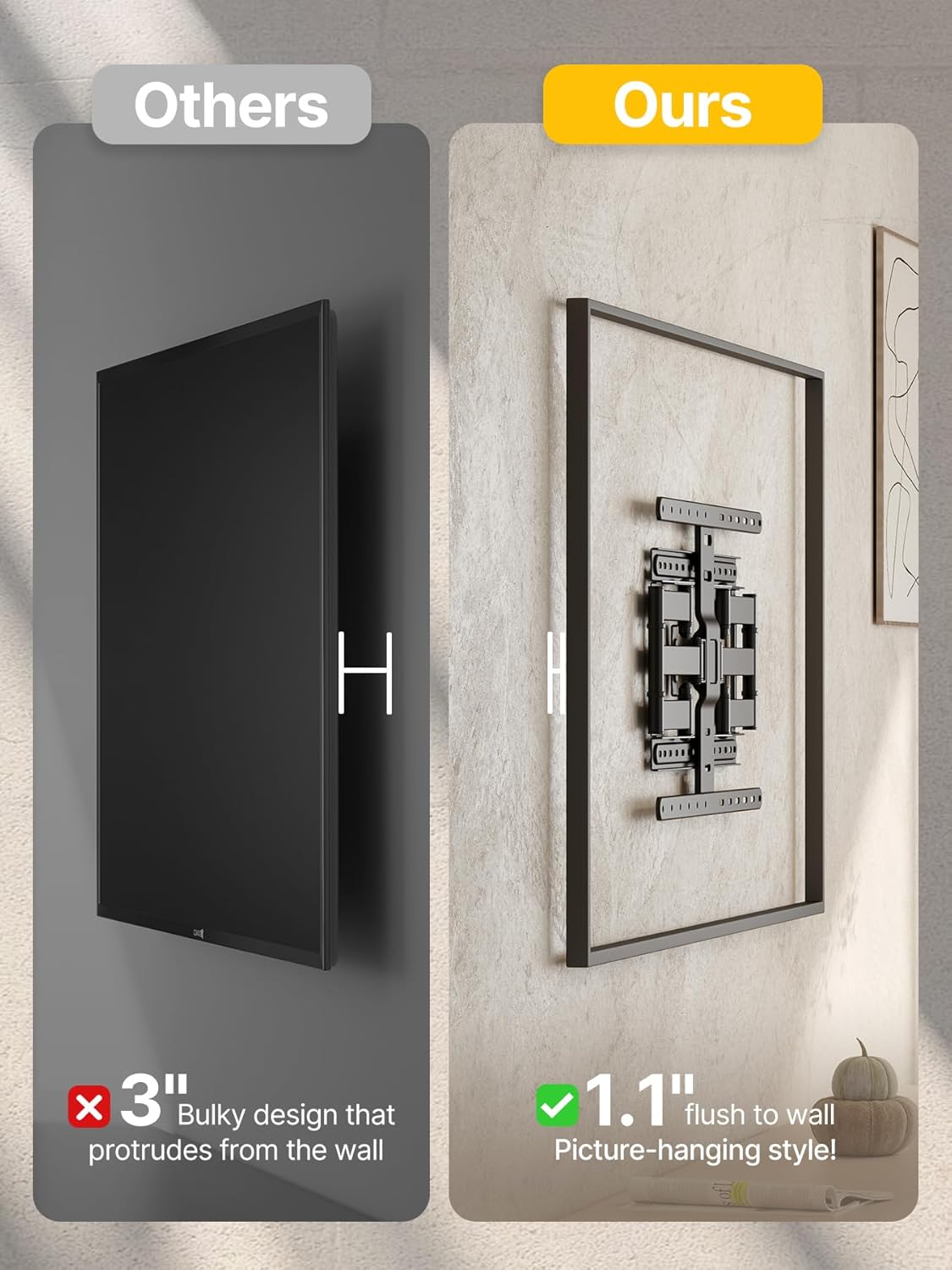 Thumbnail 2 de monTEK Ultra Slim TV Wall Mount for 43–90" 1.1" profile