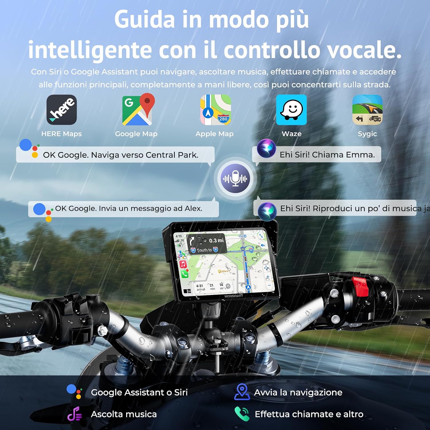 Detalle de Wonsidary W522 CarPlay Moto 5"
