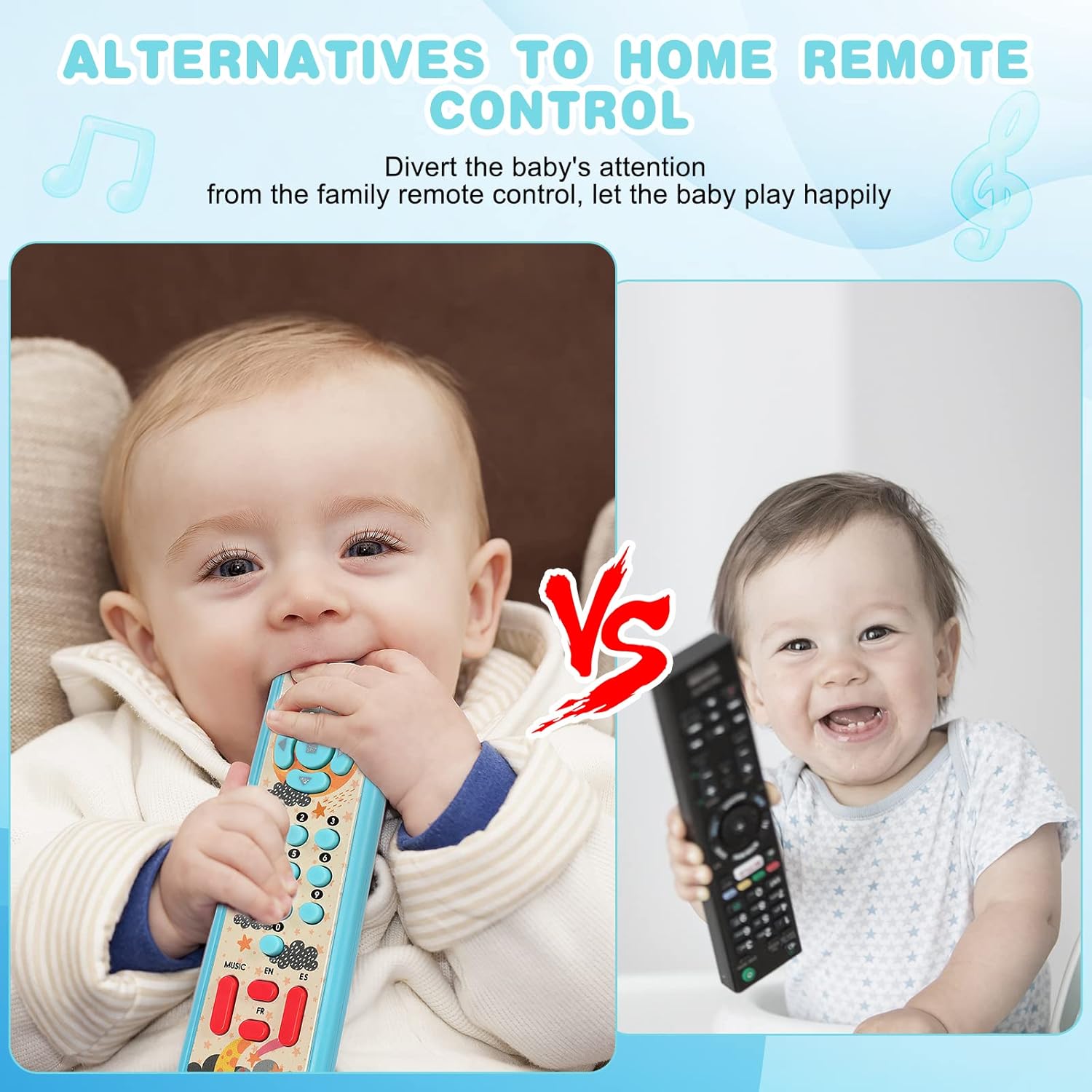 Detalle de Aolso Toy Remote Control: Educational Baby TV Style Toy for 6–18 Months to 3 Years