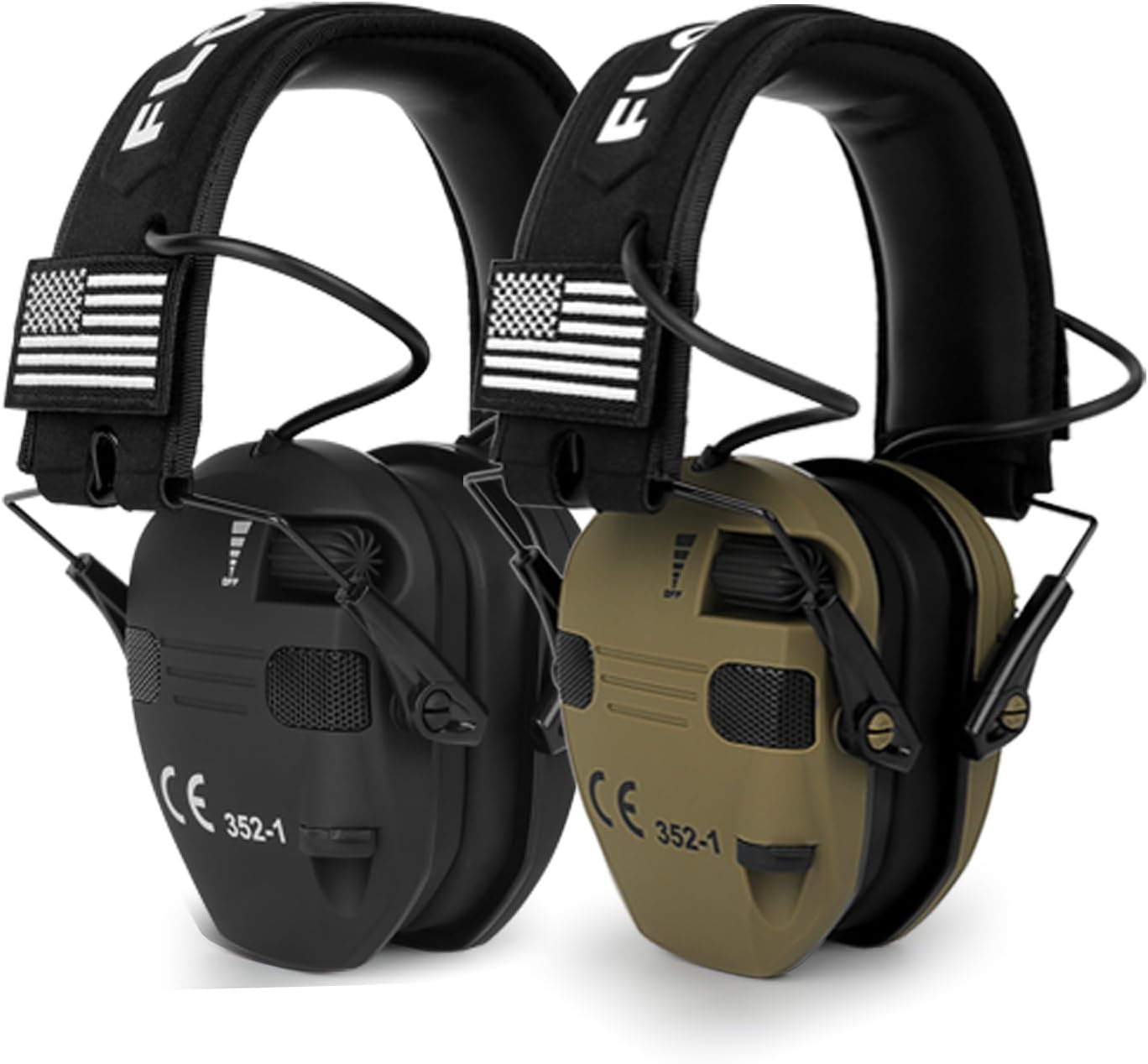 Detalle de Floriogra 2-Pack Electronic Shooting Ear Muffs, 5X Sound Amplification, NRR 26 dB