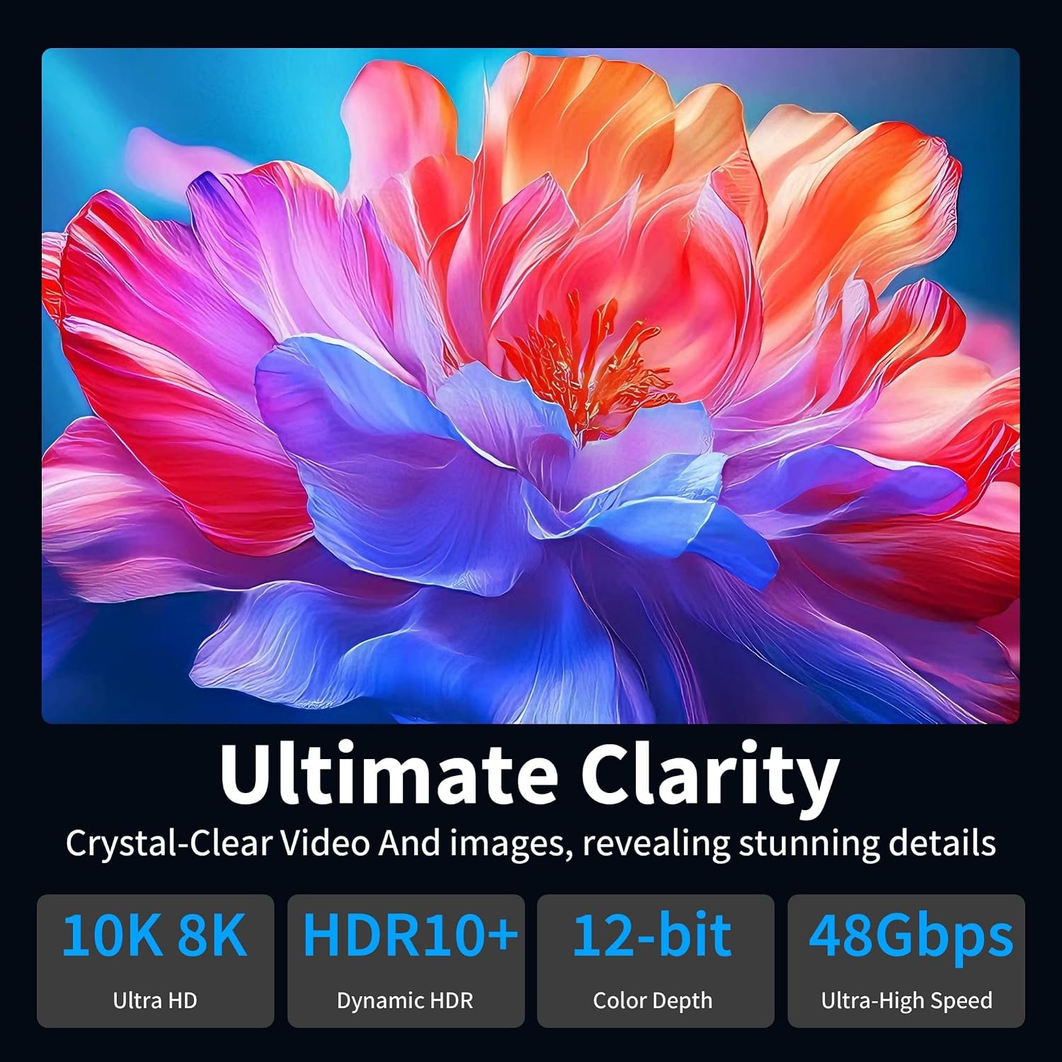 Detalle de Lumivtx Câble HDMI 3m 10K/8K@60Hz – HDMI 2.1, HDR10+, eARC et VRR