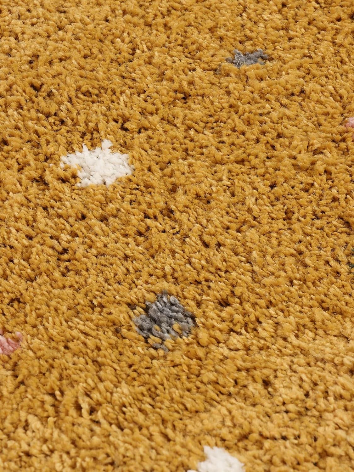 Detalle de RugVista Confetti Kids Rug, 140 x 200 cm, Yellow, Medium Pile
