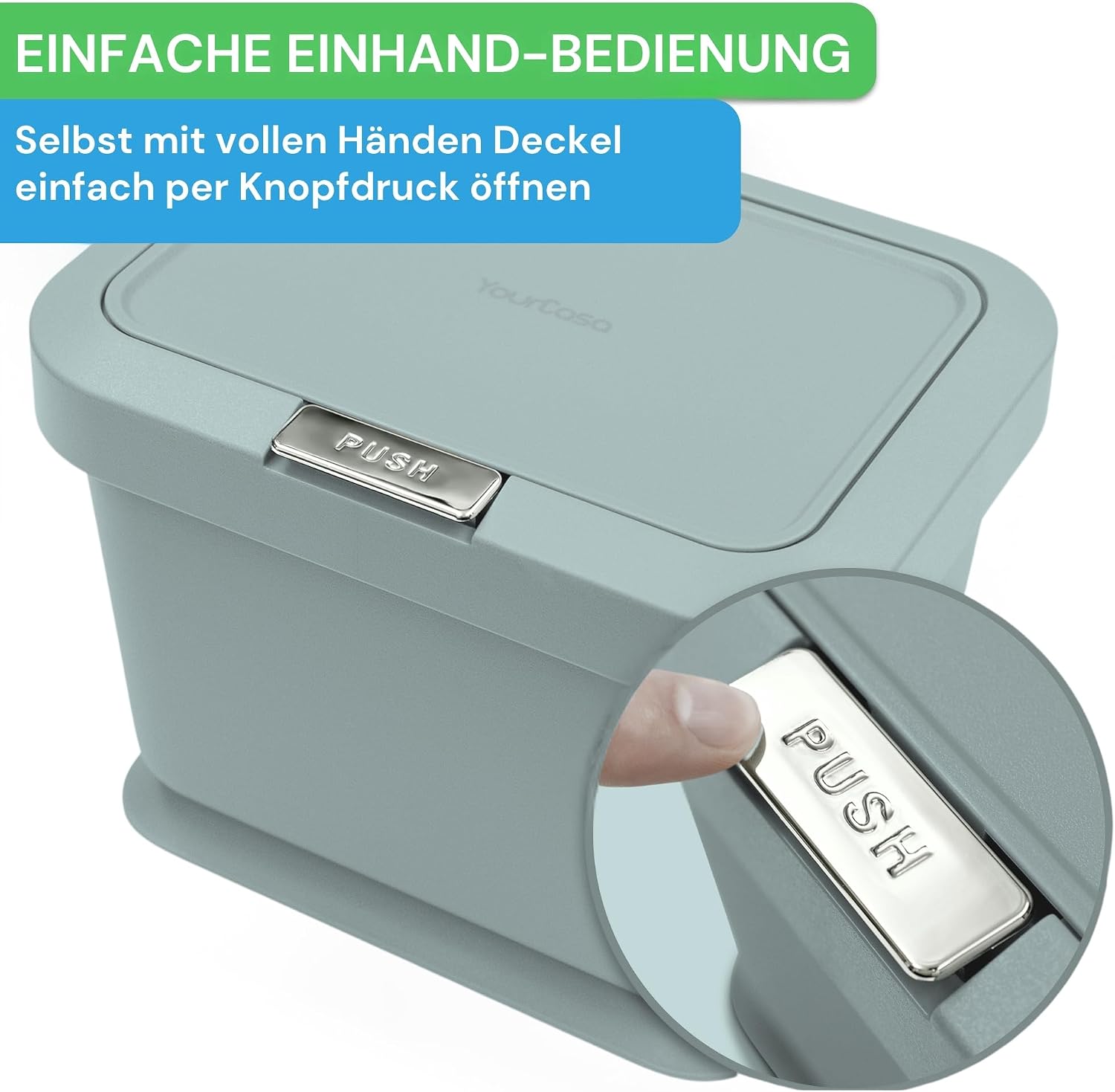 Detalle 2 de YourCasa Biomülleimer Küche 5 l geruchsdicht