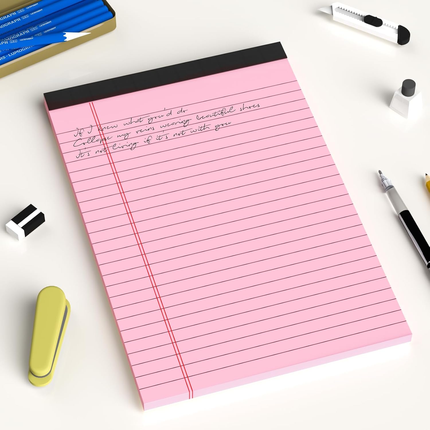 Thumbnail 6 de AILZFEI 5 x 8-Inch Pink College-Ruled Notepads, 6-Pack
