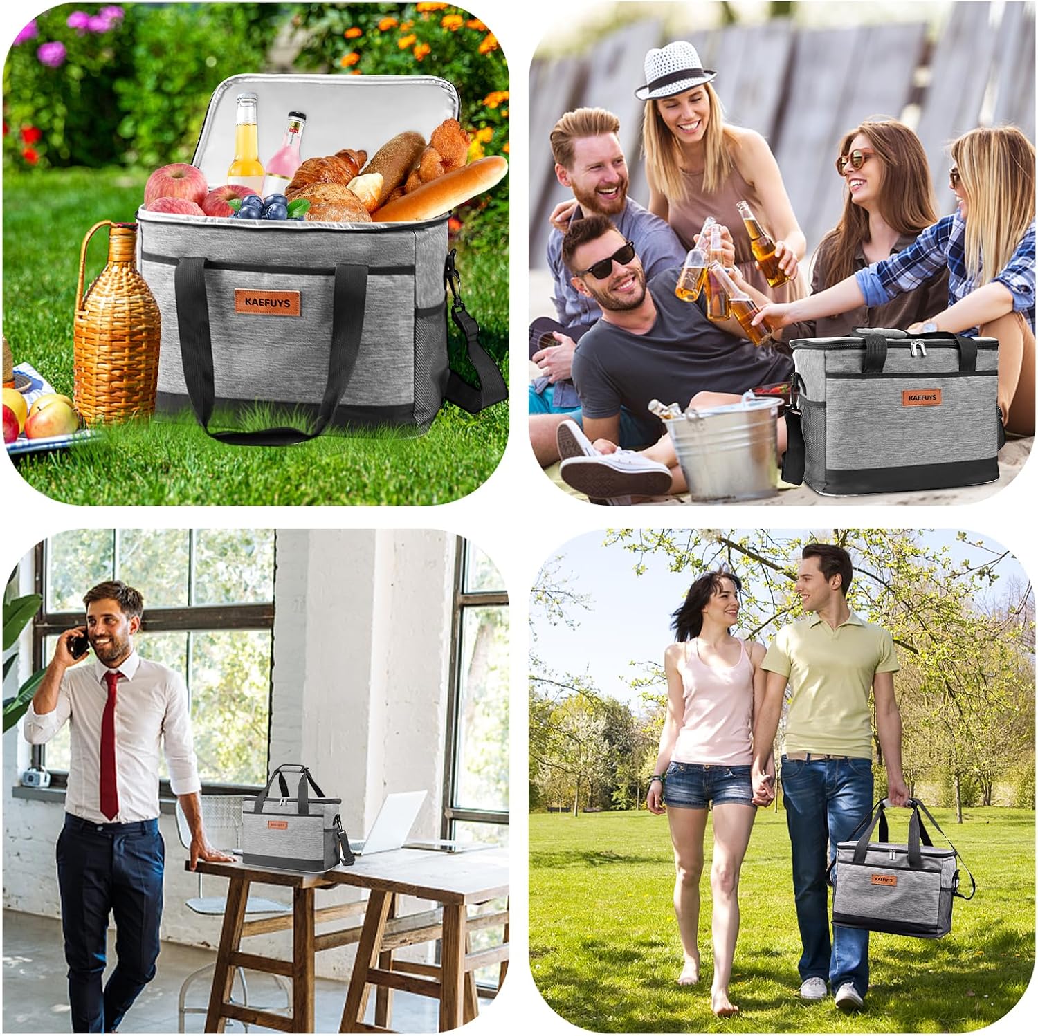 Thumbnail 6 de KAEFUYS Bolsa Térmica 30L: Porta Alimentos Impermeable para Oficina, Viajes y Picnic