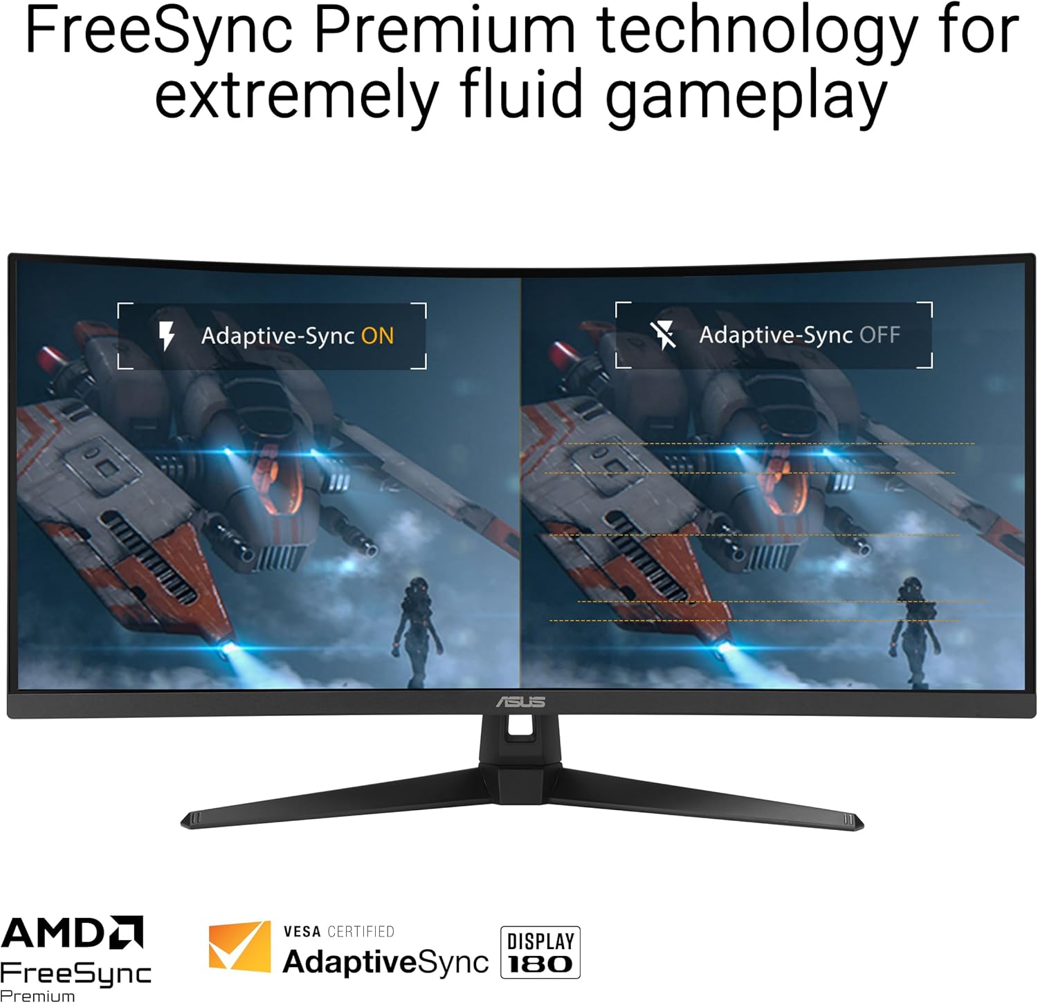 Detalle 2 de ASUS TUF Gaming VG34VQ3B 34" Curved QHD Monitor