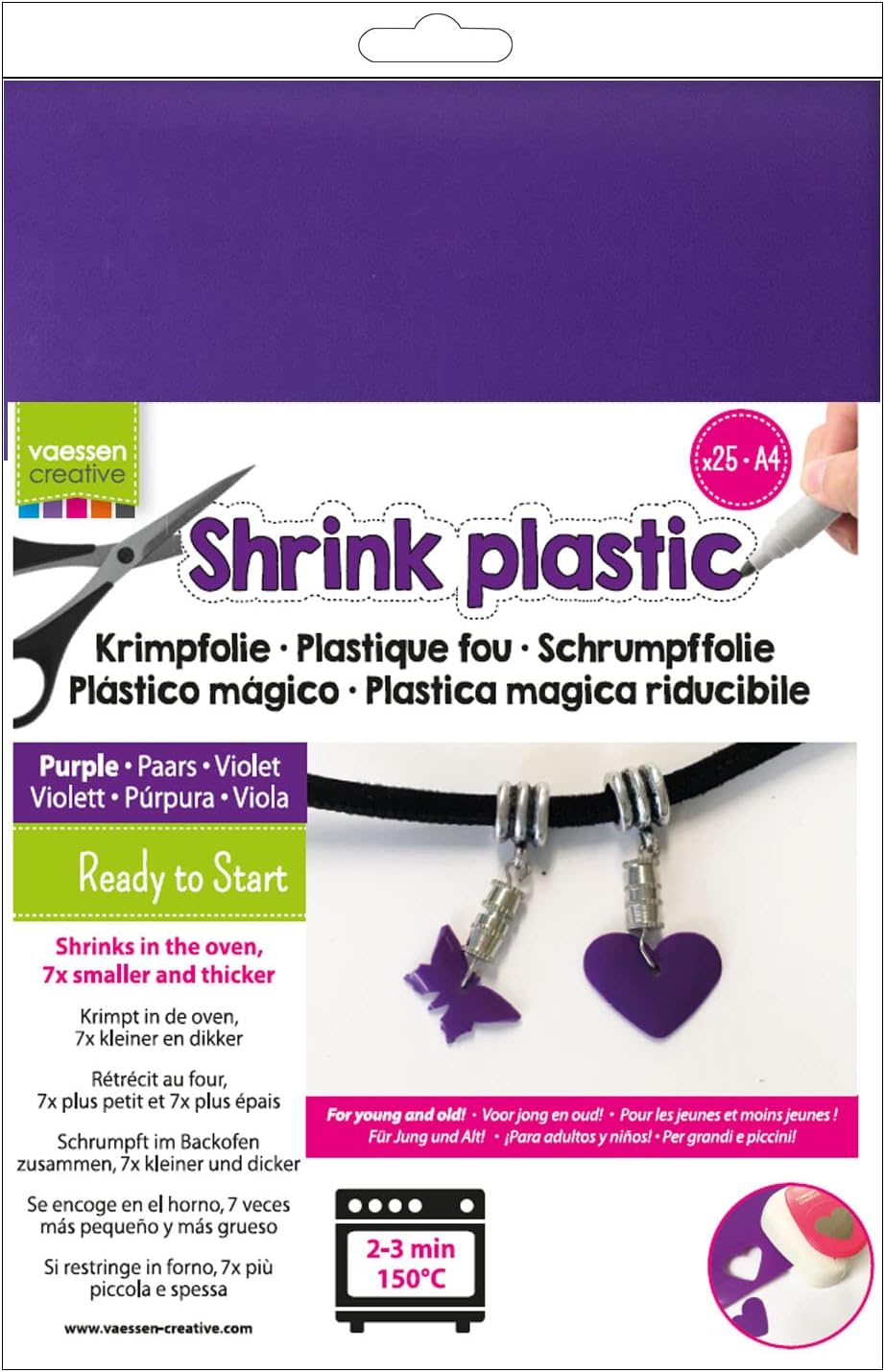 Detalle de Vaessen Creative AR3-800 Plastique Fou, Givré – 25 feuilles 21 x 30 cm