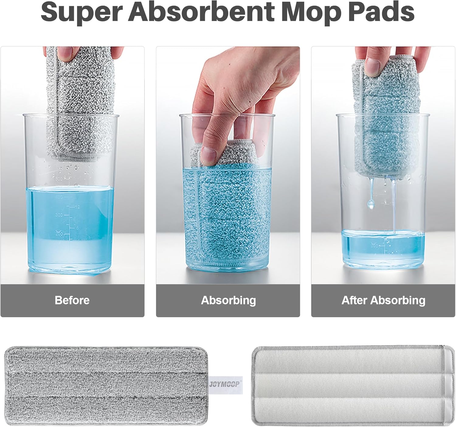Thumbnail 4 de JOYMOOP flat mop and bucket set with wringer—wet/dry bucket system and washable microfiber pads