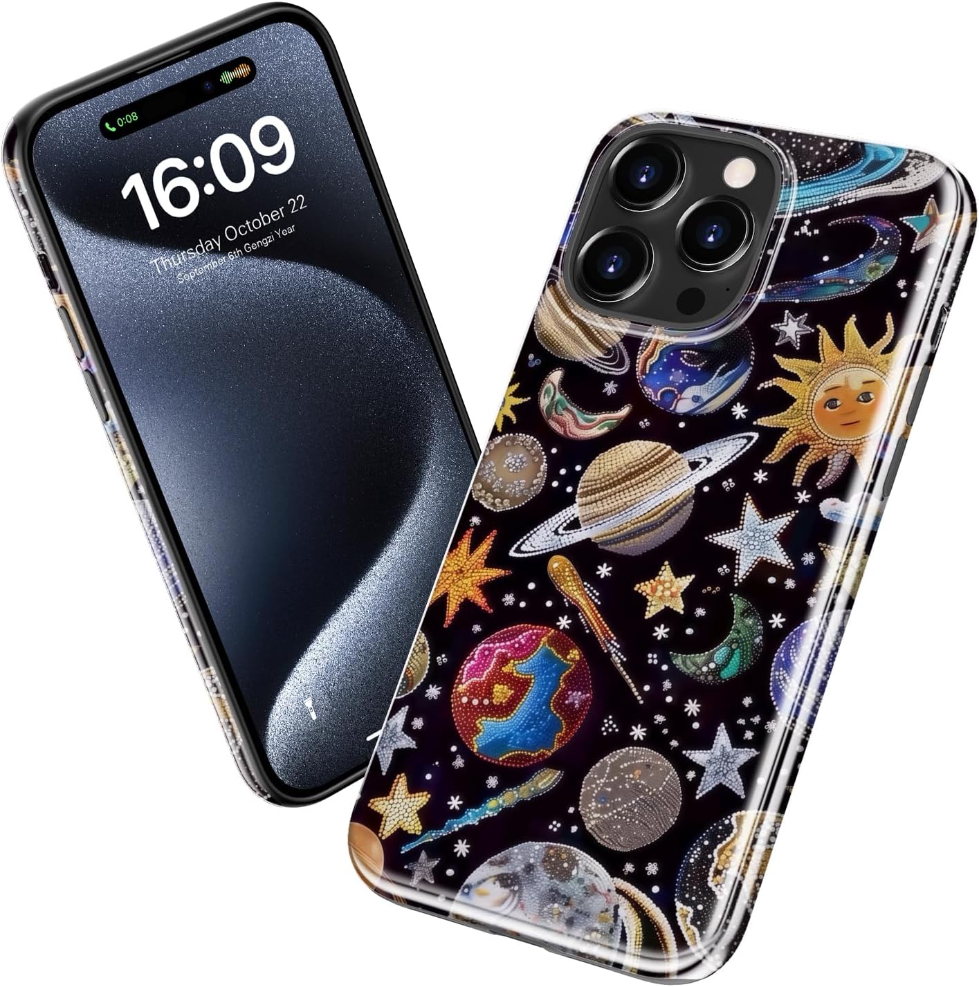 Detalle de Goodon iPhone 13 Pro Floral Case, MagSafe-Compatible Dual-Layer Cover