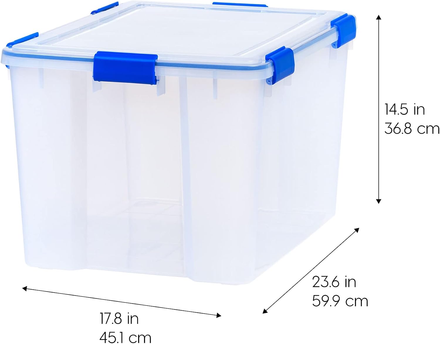 Detalle 2 de IRIS USA WeatherPro 74 Qt Storage Bin, 3-Pack
