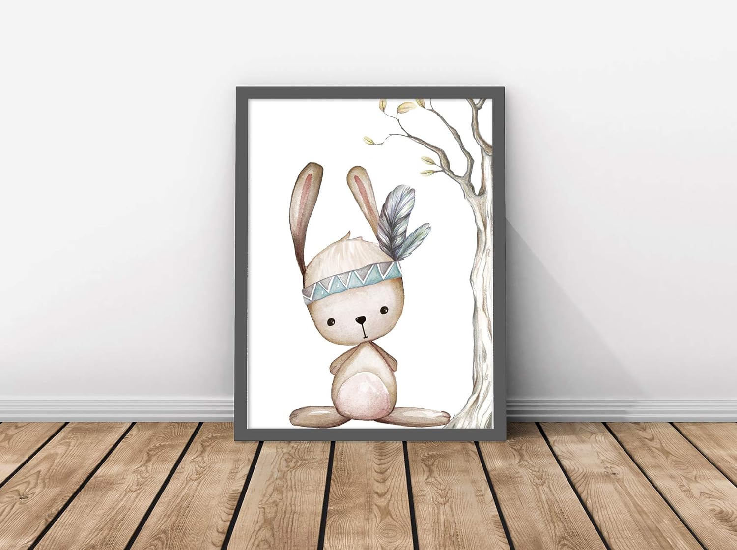 Detalle de artpin® 3er Set Poster Kinderzimmer – Waldtiere, A4 Bilder für Baby-/Kinderzimmer