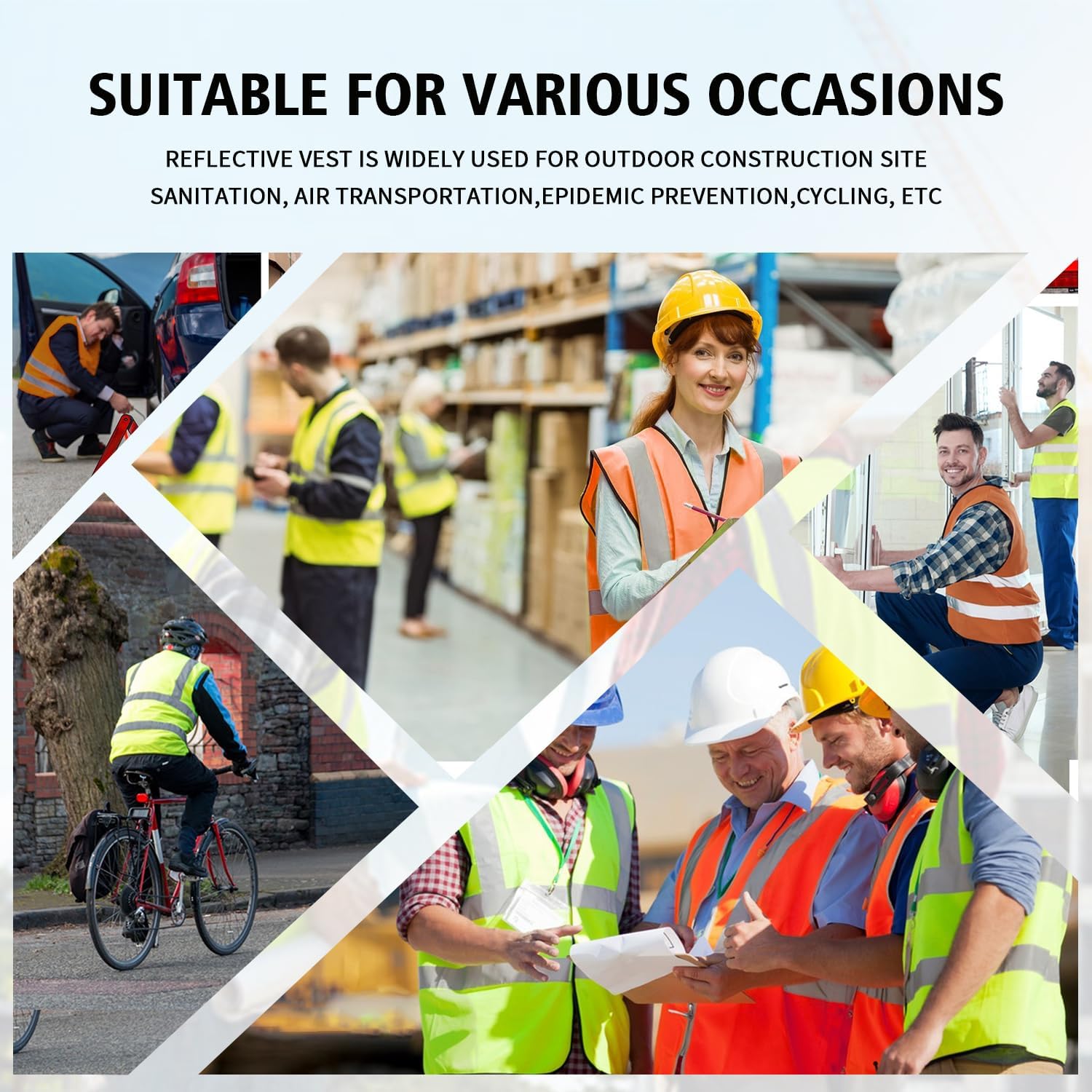 Thumbnail 6 de YUANVEST Hi Vis Vest for Men and Women with 5 Pockets – 360° Reflective Safety Vest