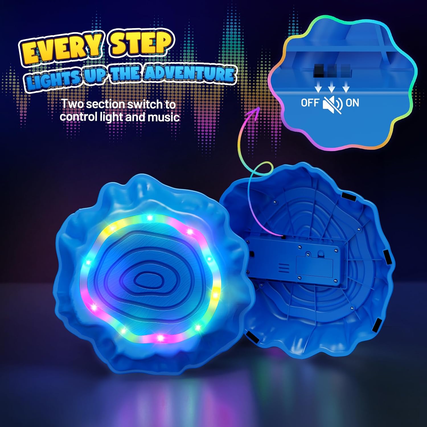 Thumbnail 6 de Jofuni Light Up Musical Stepping Stones 6 pcs ๐งฉ